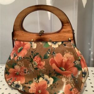 Patricia Nash Floral Brown Shoulder Bag